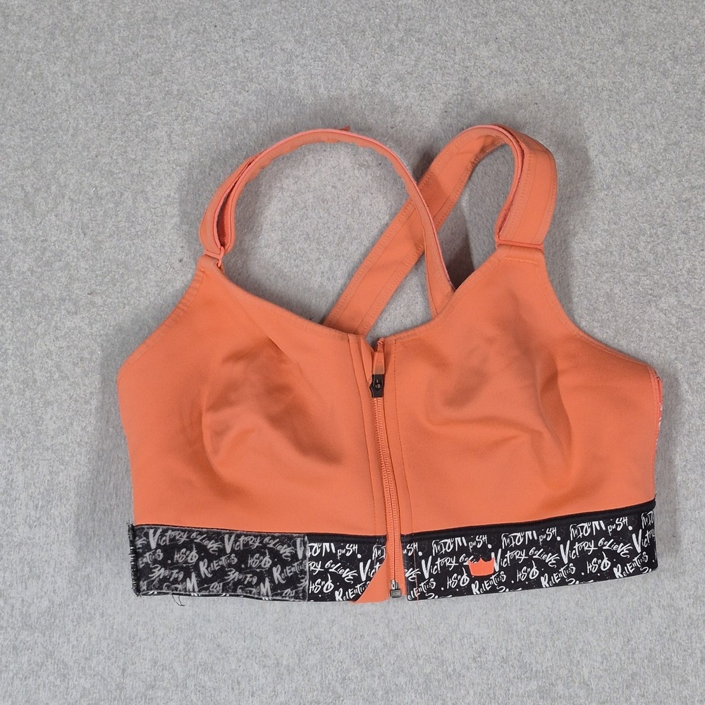 Shefit Women Sports Bra 2XL Orange 2Luxe Graphic Print Adjustable Straps